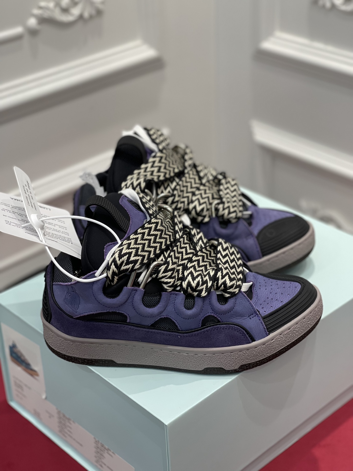 Lanvon Curb SneakerPurple Black FM-SKRK11-DRAG-E2279