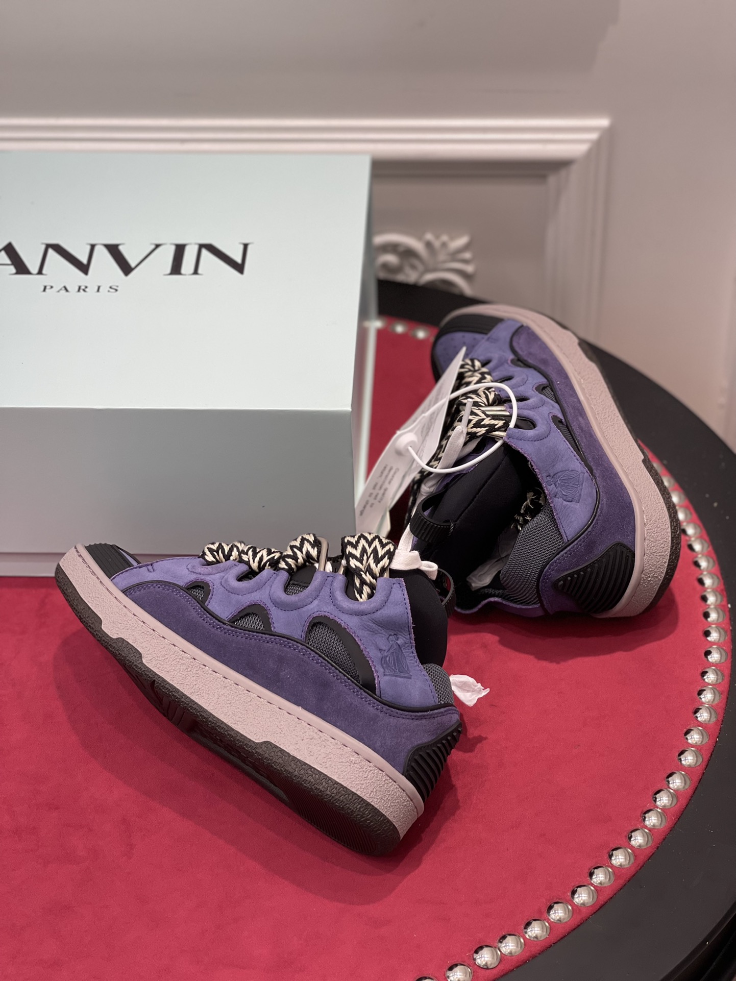 Lanvon Curb SneakerPurple Black FM-SKRK11-DRAG-E2279